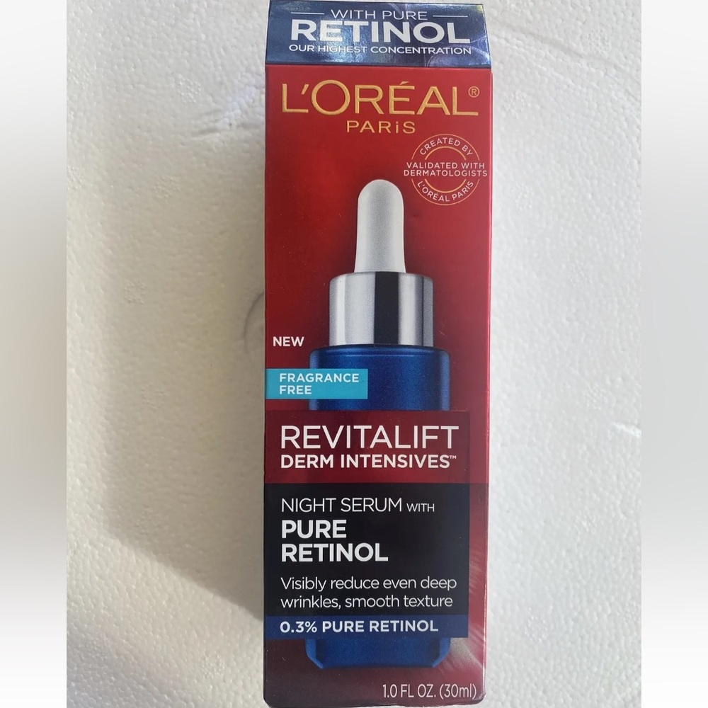 L'Oreal Paris Revitalift Derm Intensives Night Serum 0.3% Pure Retinol 1 fl oz